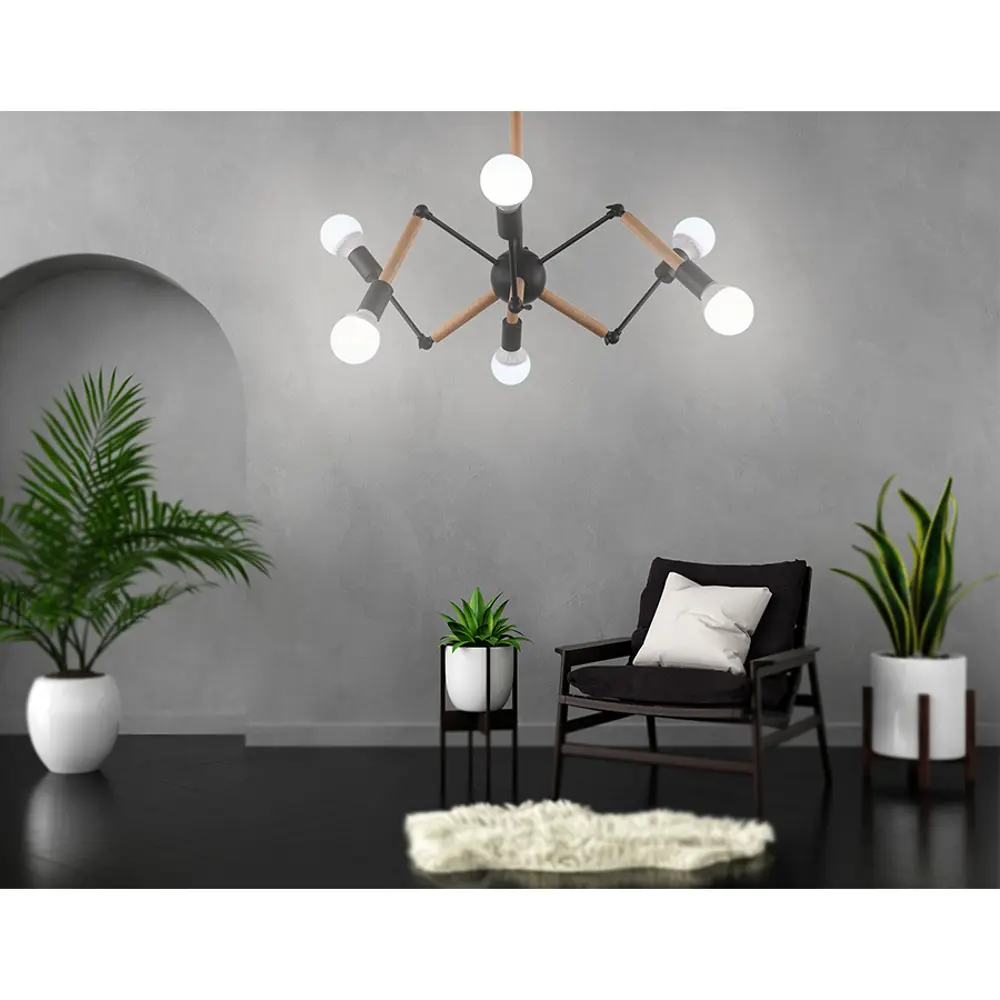 Фото 12 Люстра на штанге светодиодная Ambrella light Tr80488 12 м² нейтральный белый свет цвет черный Фото 12 Люстра на штанге светодиодная Ambrella light Tr80488 12 м² нейтральный белый свет цвет черный