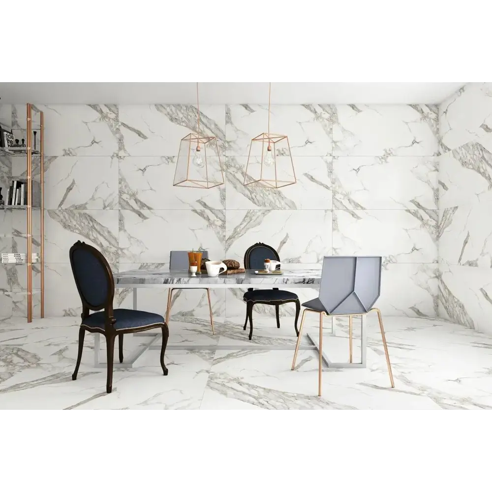 Фото Керамогранит Goldis tile Мрамор Carrera White Matt Rectified grade 60x120 60x120см цвет белый Фото Керамогранит Goldis tile Мрамор Carrera White Matt Rectified grade 60x120 60x120см цвет белый