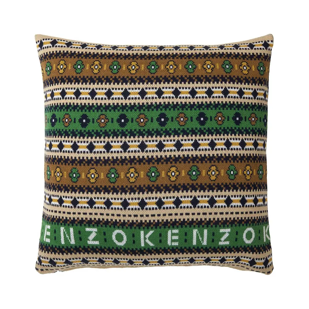 Фото Подушка Kenzo Fairisle_vert для ванной 45x45 см зеленый Фото Подушка Kenzo Fairisle_vert для ванной 45x45 см зеленый