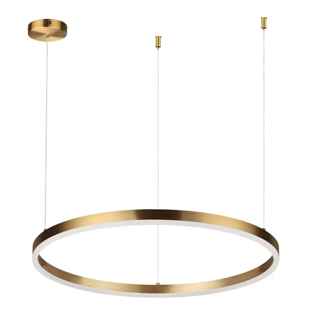 Фото Светильник подвесной светодиодный Lumion Echo 6531/50l 10 м² нейтральный белый свет цвет золото Фото Светильник подвесной светодиодный Lumion Echo 6531/50l 10 м² нейтральный белый свет цвет золото