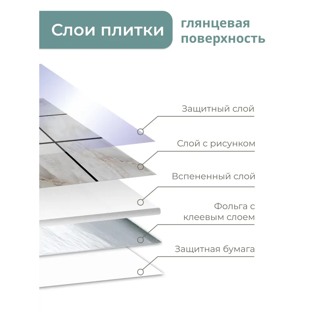 Фото 6 Панель ПВХ Центурион Плитка агат 300x300x2мм 0.09 м² Фото 6 Панель ПВХ Центурион Плитка агат 300x300x2мм 0.09 м²