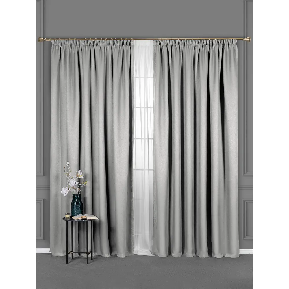 Фото Штора Daily by t Лорена 1027.00261 на шторной ленте 270x220 см цвет серый Фото Штора Daily by t Лорена 1027.00261 на шторной ленте 270x220 см цвет серый