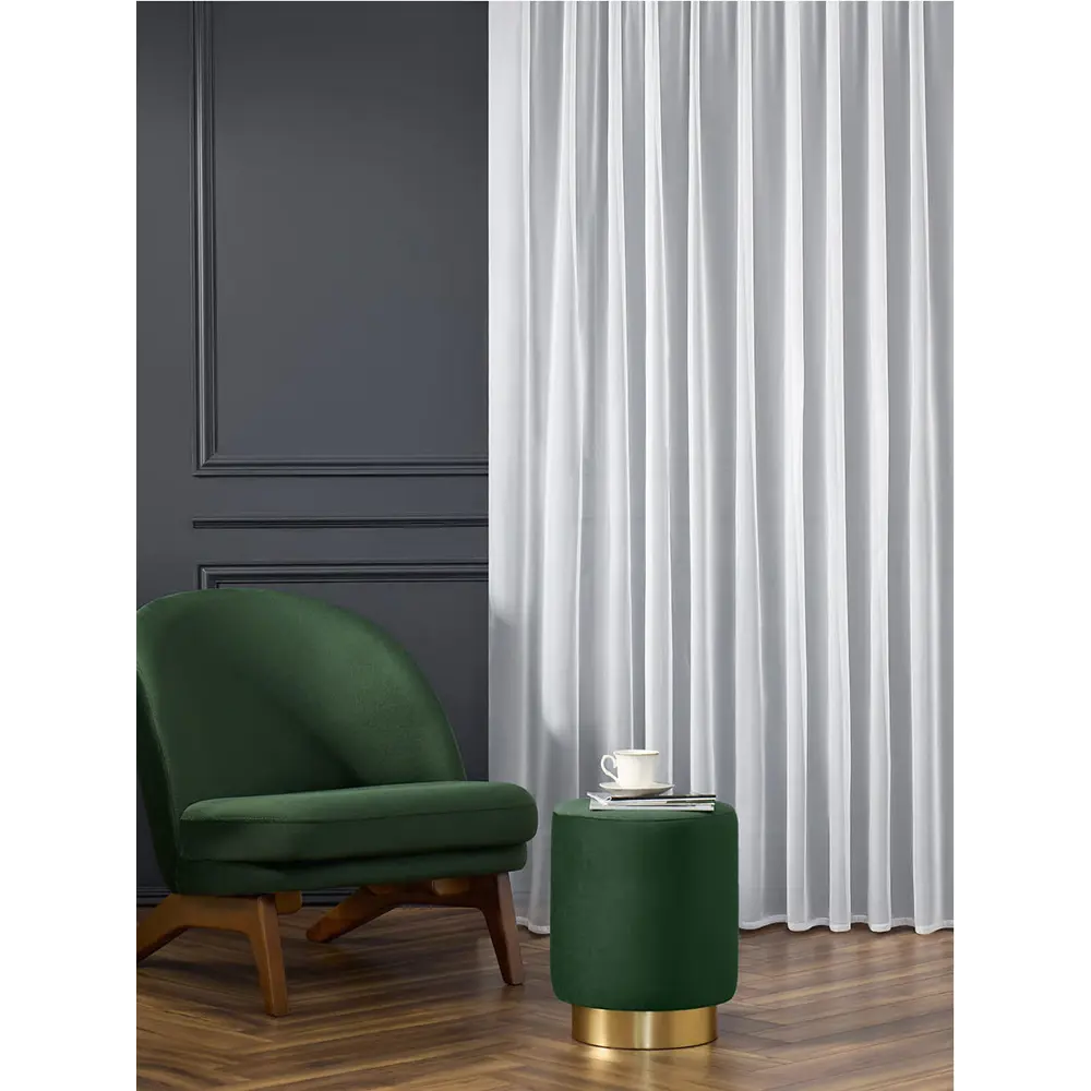 Фото Штора Arya home 8001885853868 на шторной ленте 280x300 см цвет белый Фото Штора Arya home 8001885853868 на шторной ленте 280x300 см цвет белый