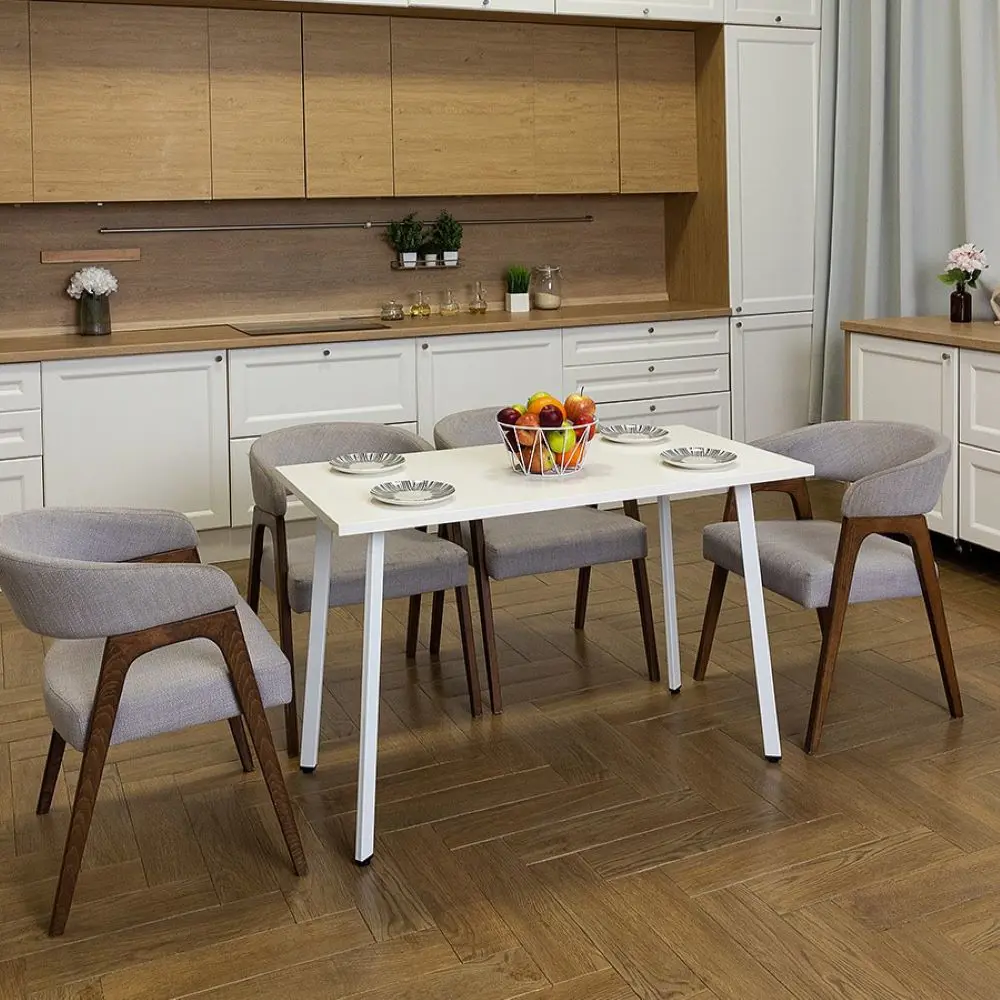 Фото Кухонный стол Diko Loft Delight Dining 60х60х75 см цвет белый Фото Кухонный стол Diko Loft Delight Dining 60х60х75 см цвет белый