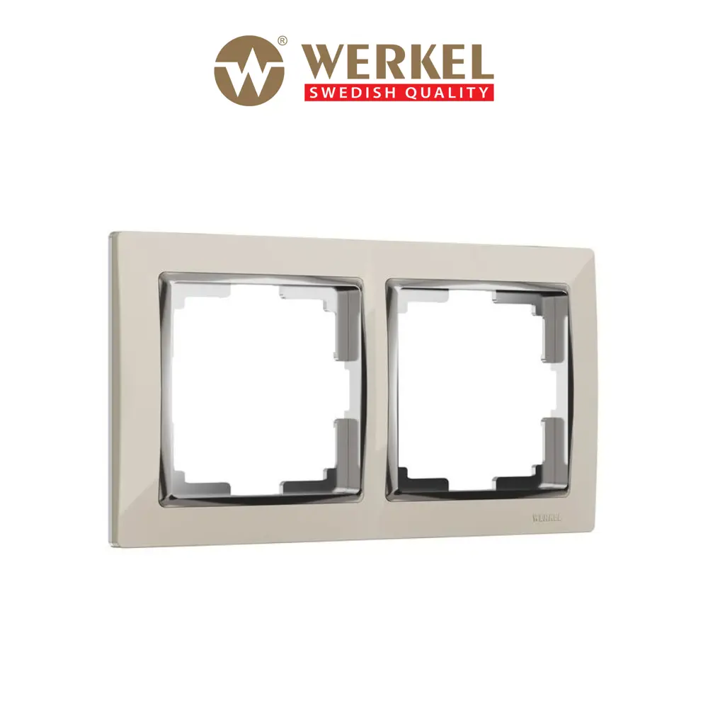 Фото Рамка для розеток и выключателей Werkel Snabb W0021903 2 поста цвет слоновая кость/хром Фото Рамка для розеток и выключателей Werkel Snabb W0021903 2 поста цвет слоновая кость/хром
