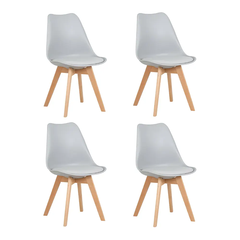 Фото Комплект кухонных стульев 4 шт Dobrin Jerry soft lmzl-pp635 49x49x54 см пластик цвет светло-серый Фото Комплект кухонных стульев 4 шт Dobrin Jerry soft lmzl-pp635 49x49x54 см пластик цвет светло-серый