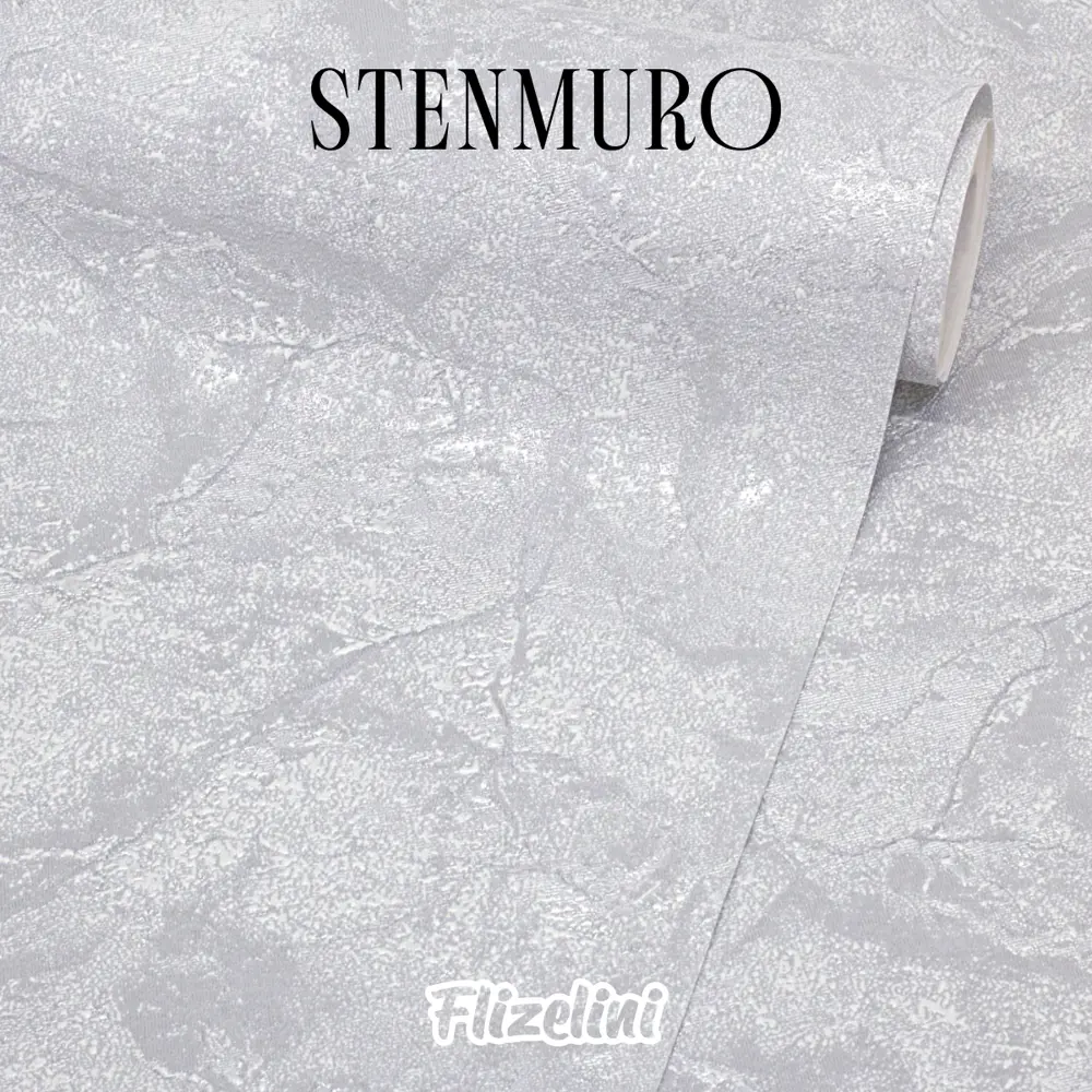 Фото Обои флизелиновые Flizelini Stenmuro 1.06 м цвет 1900-21 серый с серебристыми прожилками 1900-21 Фото Обои флизелиновые Flizelini Stenmuro 1.06 м цвет 1900-21 серый с серебристыми прожилками 1900-21