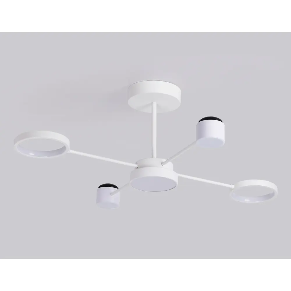 Фото 14 Люстра на штанге светодиодная Ambrella light Fl51631 с пультом управления 24 м² нейтральный белый свет цвет белый
