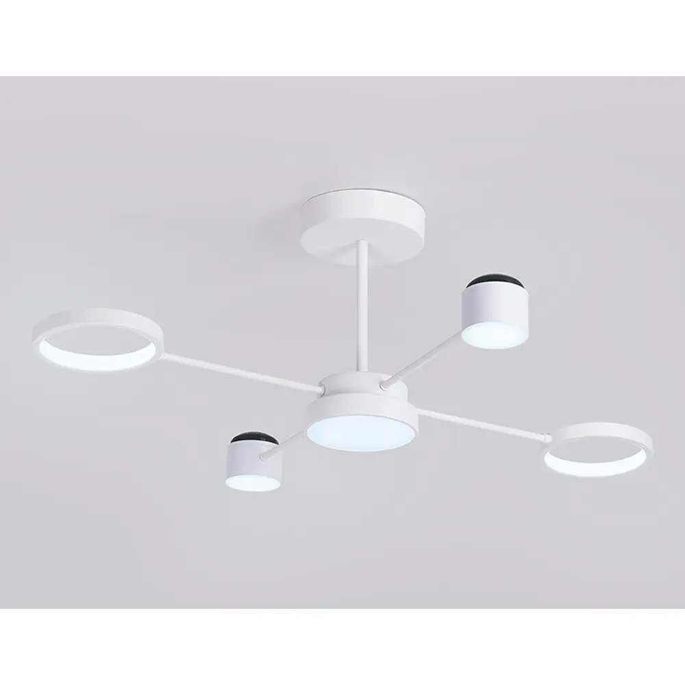 Фото 8 Люстра на штанге светодиодная Ambrella light Fl51631 с пультом управления 24 м² нейтральный белый свет цвет белый