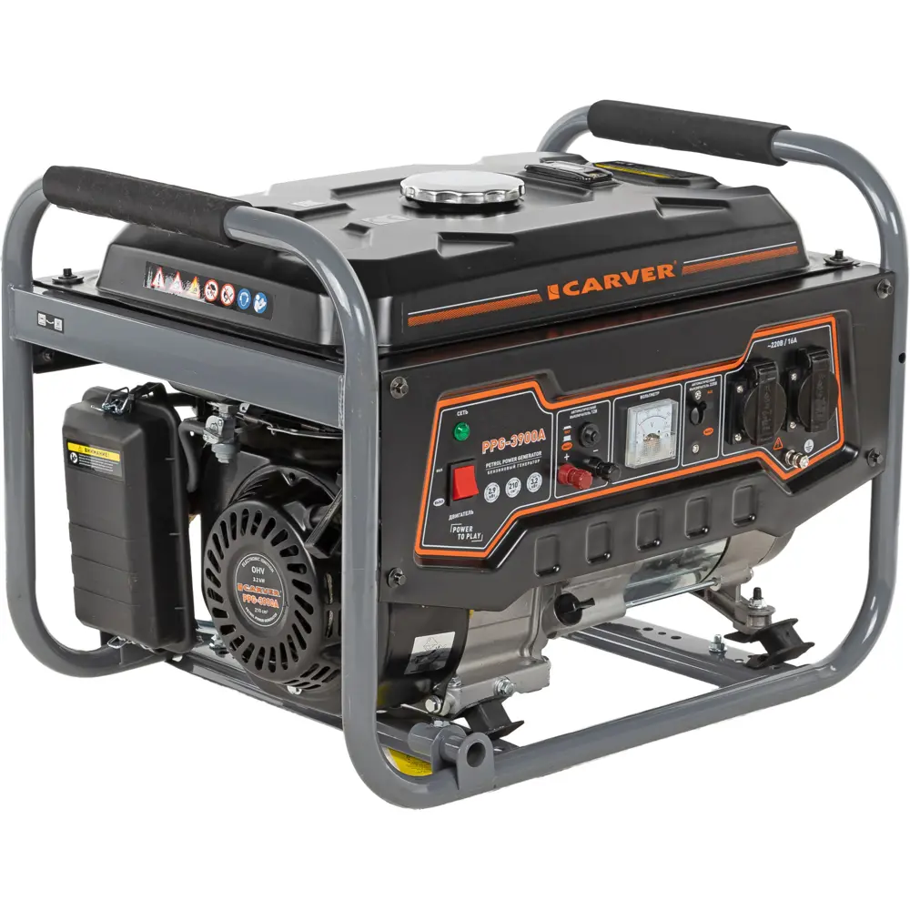 Фото 3 Генератор бензиновая Carver PPG-3900A 3.2 кВт Фото 3 Генератор бензиновая Carver PPG-3900A 3.2 кВт