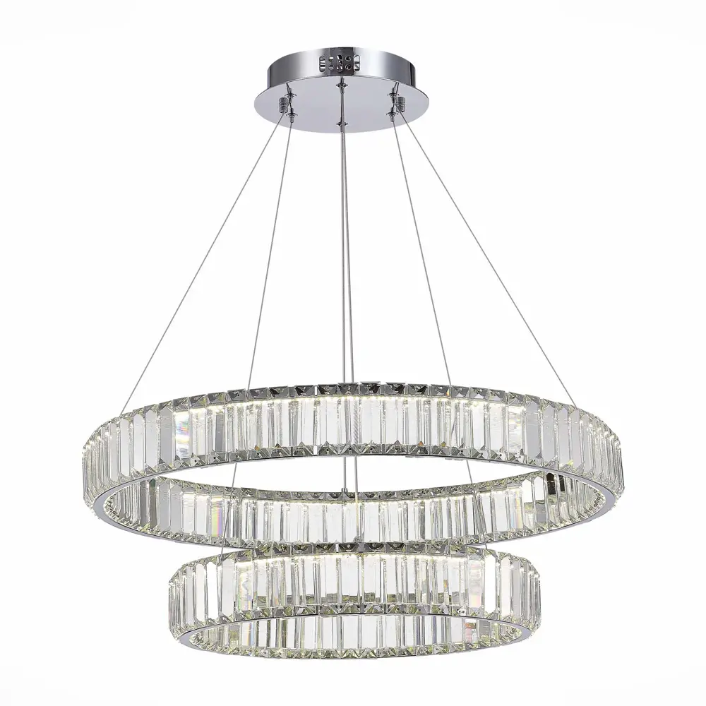 Фото Люстра подвесная светодиодная ST Luce SL1622.103.02 25 м² изменение цвета RGB цвет белый Фото Люстра подвесная светодиодная ST Luce SL1622.103.02 25 м² изменение цвета RGB цвет белый