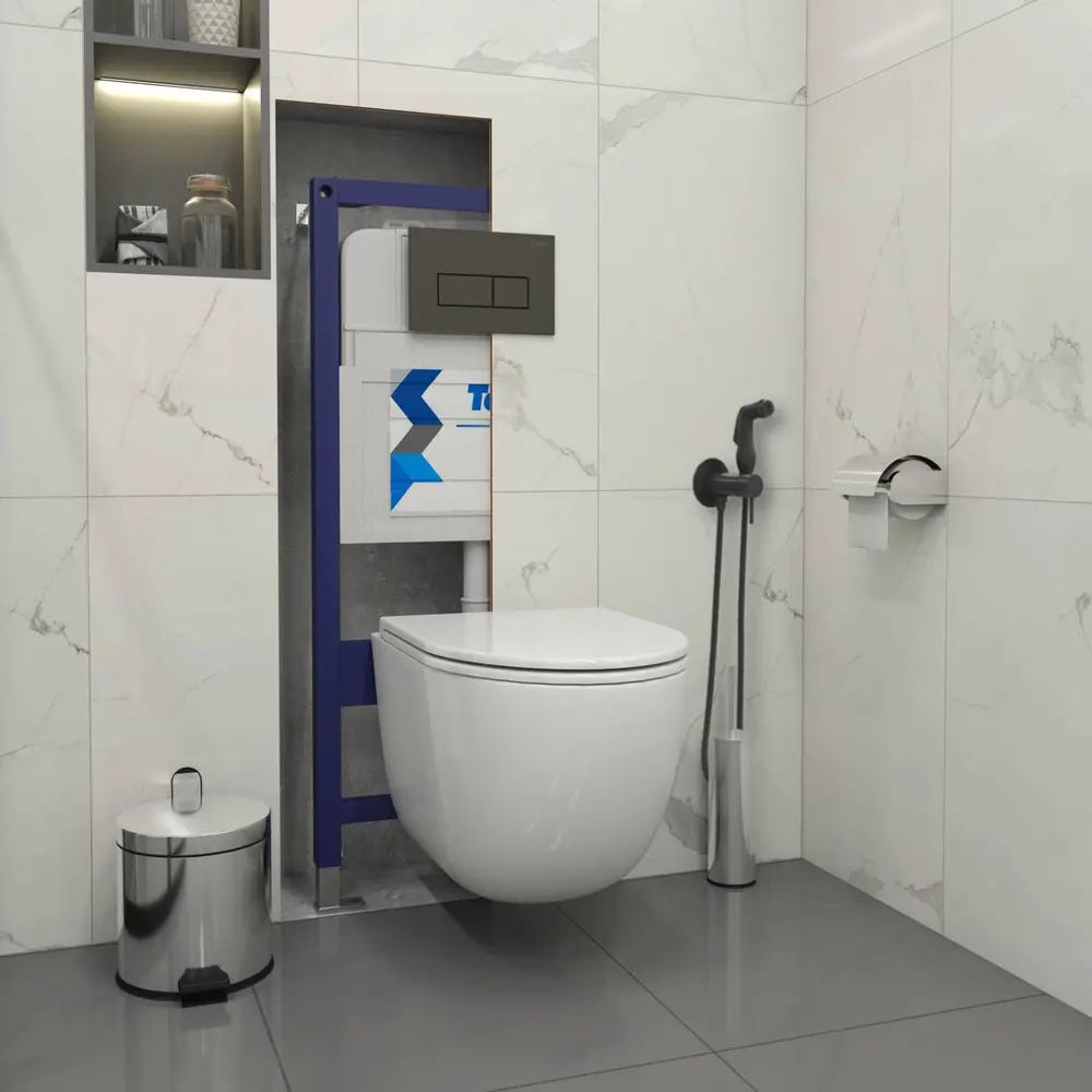 Фото 3 Комплект инсталляция с унитазом Teymi Lina f07911 цвет белый Фото 3 Комплект инсталляция с унитазом Teymi Lina f07911 цвет белый