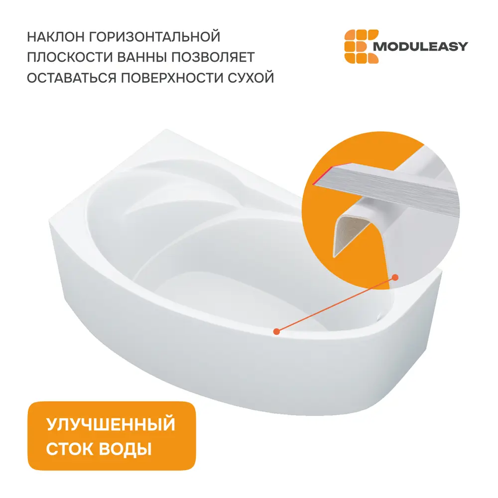 Фото 4 Ванна Moduleasy 01кей1710п акрил 170x105см Фото 4 Ванна Moduleasy 01кей1710п акрил 170x105см