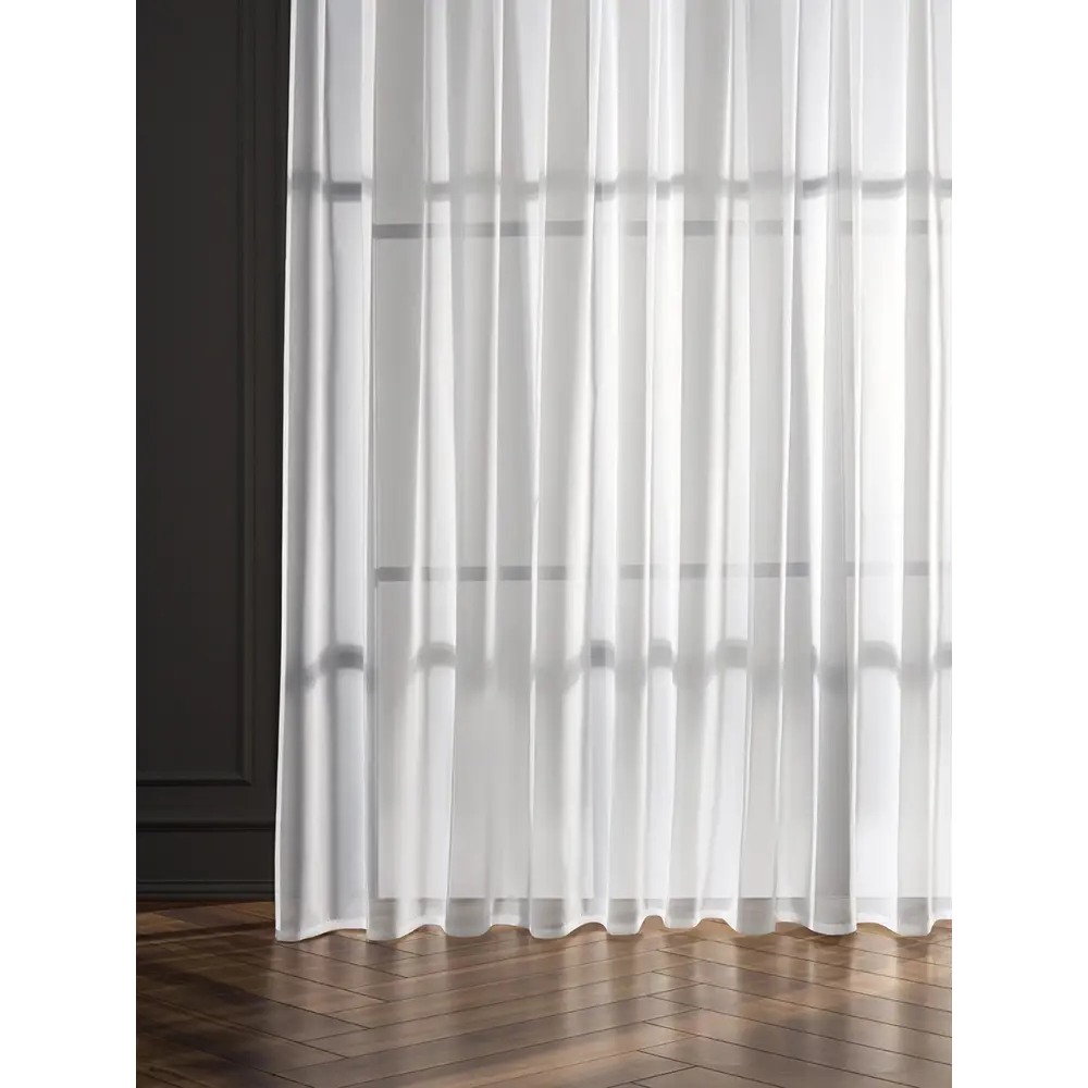 Фото Штора Arya home 8001885869364 на шторной ленте 250x300 см цвет белый иней Фото Штора Arya home 8001885869364 на шторной ленте 250x300 см цвет белый иней