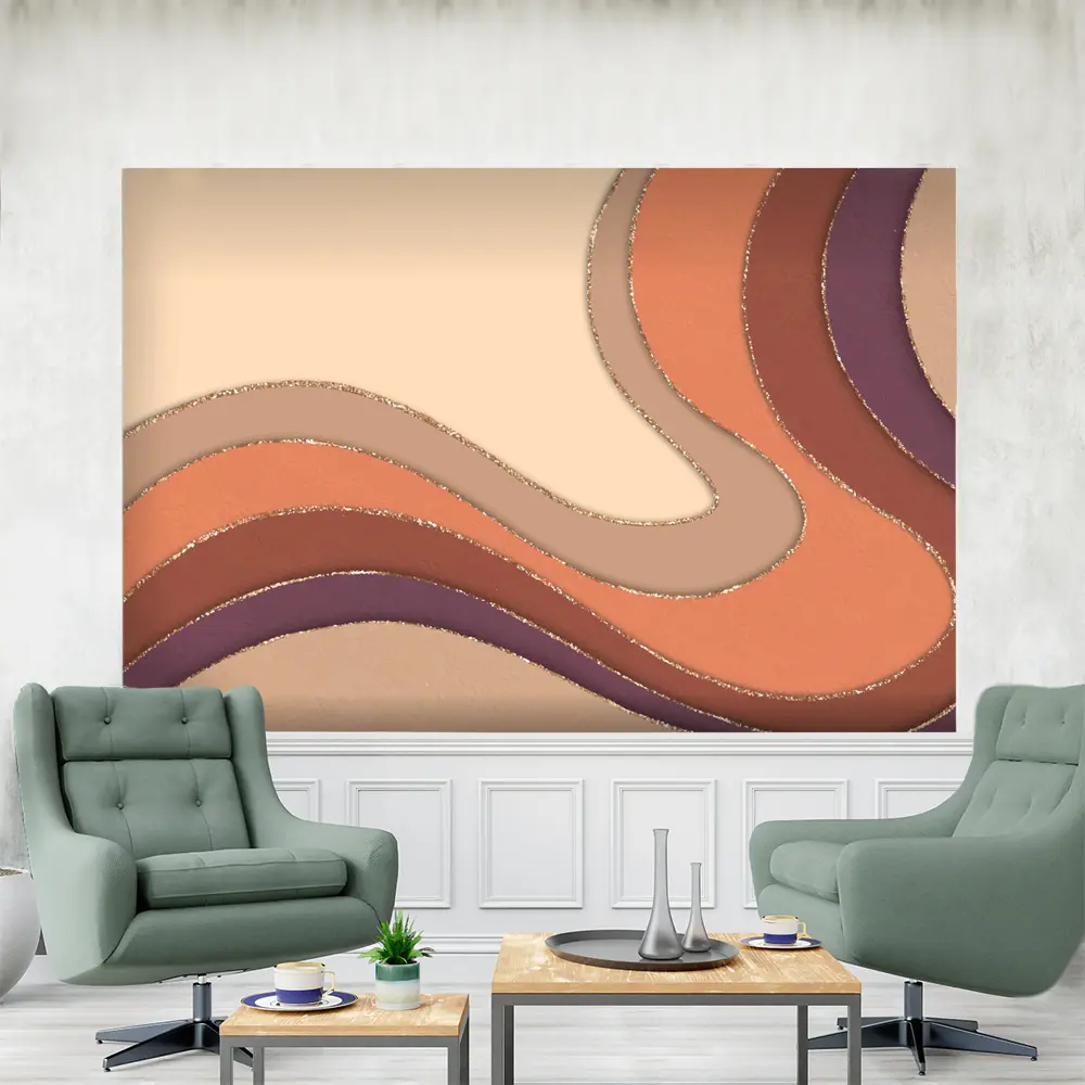 Фото 5 Фотообои флизелиновые Urban Style Абстрактные волны оранжевые UST6801, 200x135 см Фото 5 Фотообои флизелиновые Urban Style Абстрактные волны оранжевые UST6801, 200x135 см