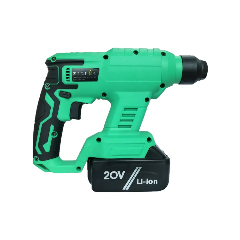 Фото 3 Перфоратор аккумуляторный SDS-plus Zitrek ZKH1650W 063-4068, 20 В Li-Ion 1x4 Ач, 1.5 Дж Фото 3 Перфоратор аккумуляторный SDS-plus Zitrek ZKH1650W 063-4068, 20 В Li-Ion 1x4 Ач, 1.5 Дж