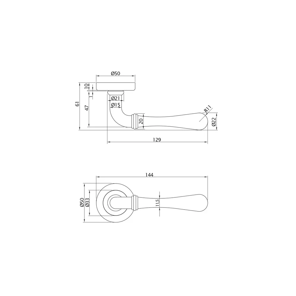 Фото 3 Ручка DoorLock Звездная линия Fiva M14 AS-SR античное серебро A=35-55мм