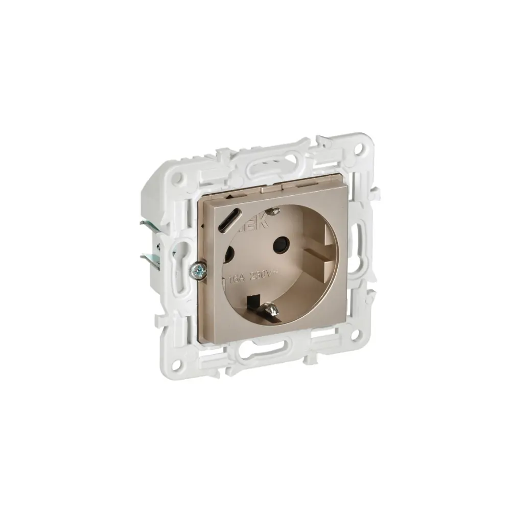 Фото Розетка встраиваемая Iek Skandy SK-R14-16-U14-018-K37 с заземлением и шторками USB цвет шампань Фото Розетка встраиваемая Iek Skandy SK-R14-16-U14-018-K37 с заземлением и шторками USB цвет шампань