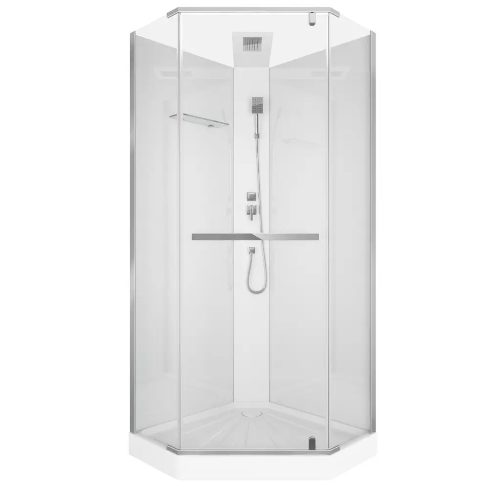 Фото 2 Душевая кабина Ceruttispa Chika 901T 90x90см без крыши профиль хром стекло прозрачное Фото 2 Душевая кабина Ceruttispa Chika 901T 90x90см без крыши профиль хром стекло прозрачное