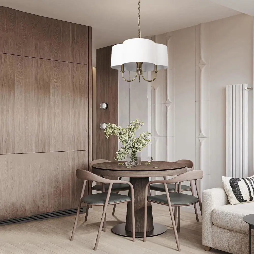 Фото 5 Светильник подвесной Loft It Silence Lf_10303p_nickel 4 лампы 6.29 м² цвет белый/никель