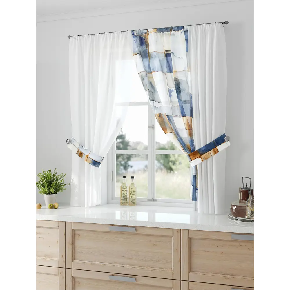 Фото 2 Тюль Comfy way Лерис - 96 CW509096-150 на шторной ленте 150x300 см цвет бежевый