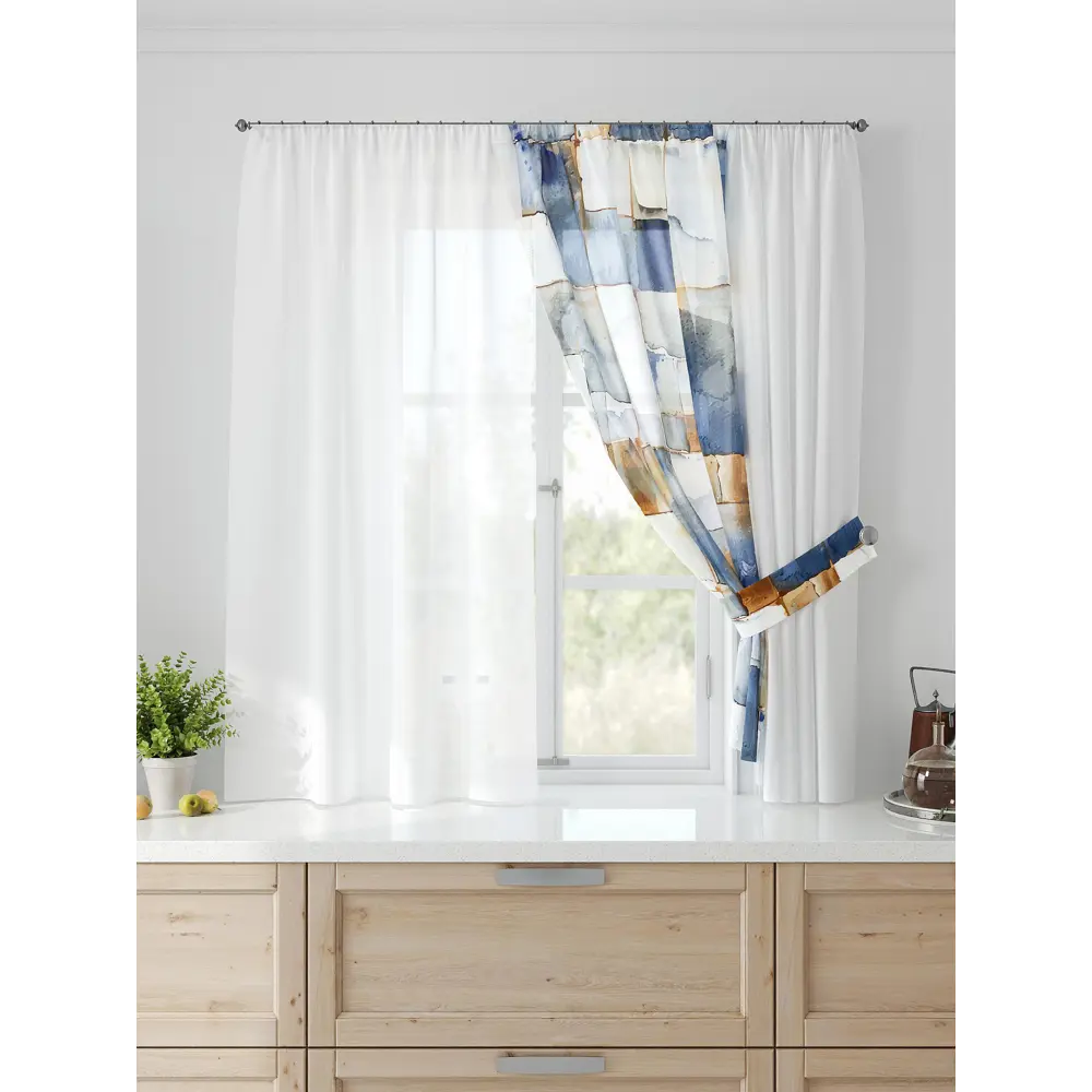 Фото 3 Тюль Comfy way Лерис - 96 CW509096-150 на шторной ленте 150x300 см цвет бежевый