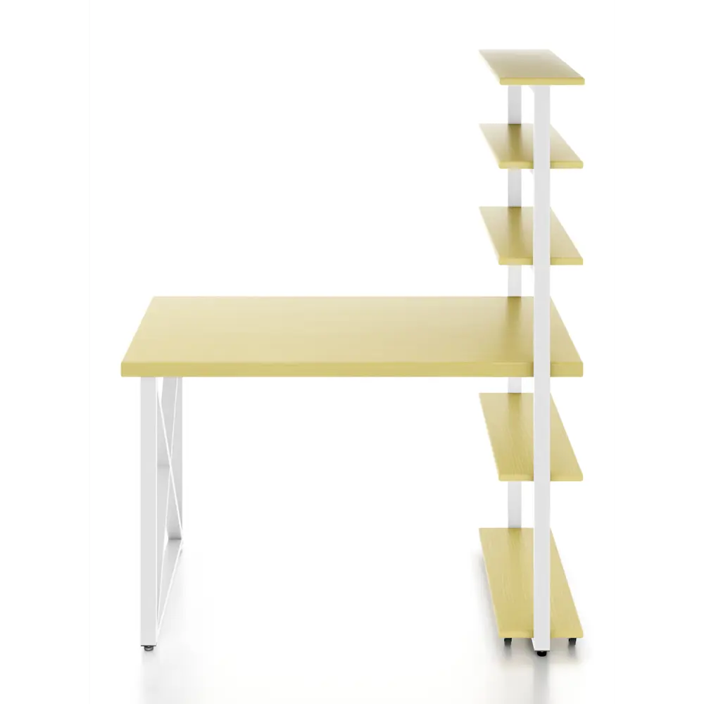 Фото 2 Стол Solarius loft с 5 полками столешница 40 мм 60x145x130 см крестообразные ножки сосна цвет ванильный Фото 2 Стол Solarius loft с 5 полками столешница 40 мм 60x145x130 см крестообразные ножки сосна цвет ванильный