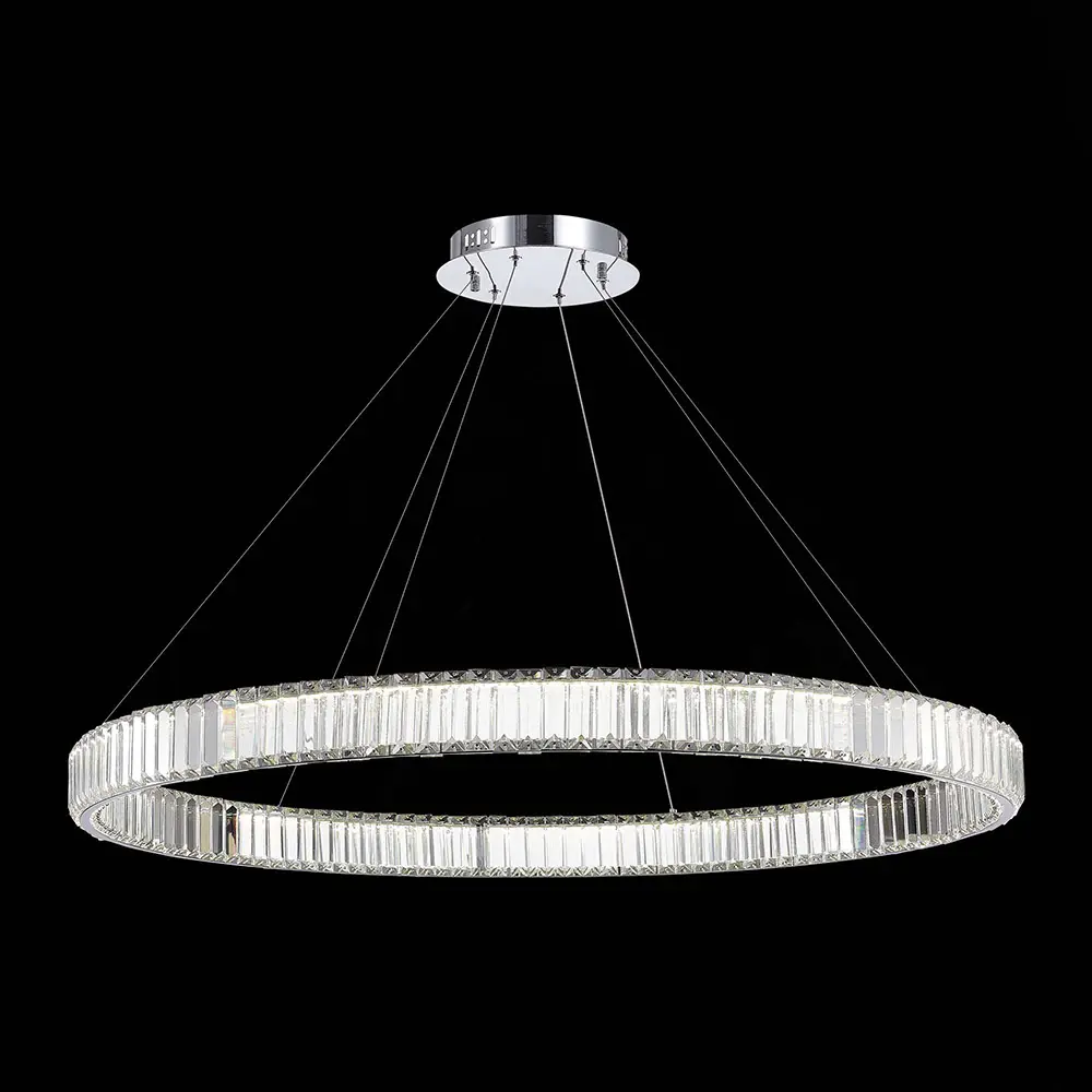 Фото Люстра подвесная светодиодная ST LUCE SL1622.183.01 TIVOLI 18 м² нейтральный белый свет цвет хром Фото Люстра подвесная светодиодная ST LUCE SL1622.183.01 TIVOLI 18 м² нейтральный белый свет цвет хром