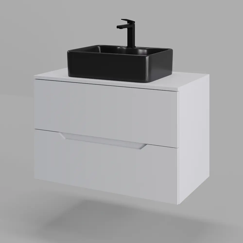 Фото 3 Тумба с раковиной подвесная Topline FLIPTUS80W-1475B 80 см цвет белый матовый Фото 3 Тумба с раковиной подвесная Topline FLIPTUS80W-1475B 80 см цвет белый матовый