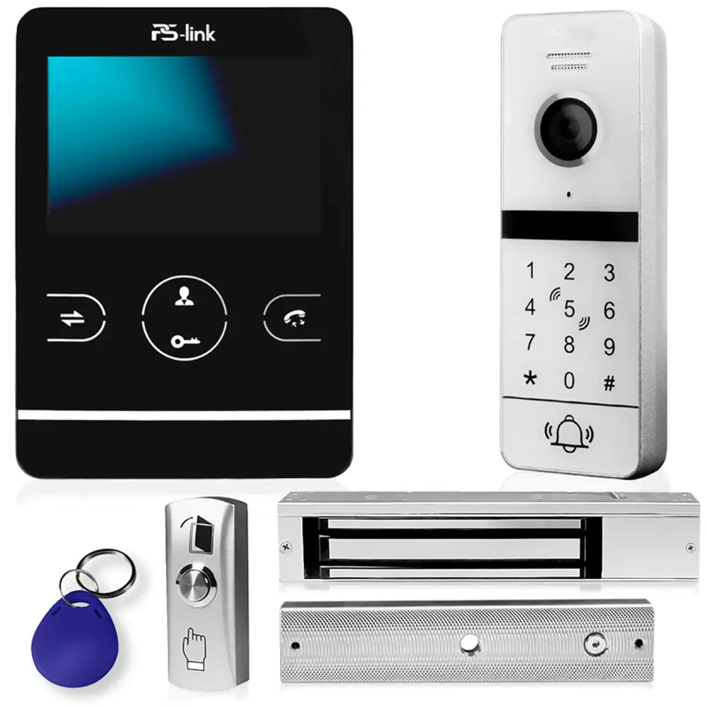 Фото Комплект видеодомофона Ps-link KIT-4227BW-35 4.3" цвет чёрный Фото Комплект видеодомофона Ps-link KIT-4227BW-35 4.3" цвет чёрный