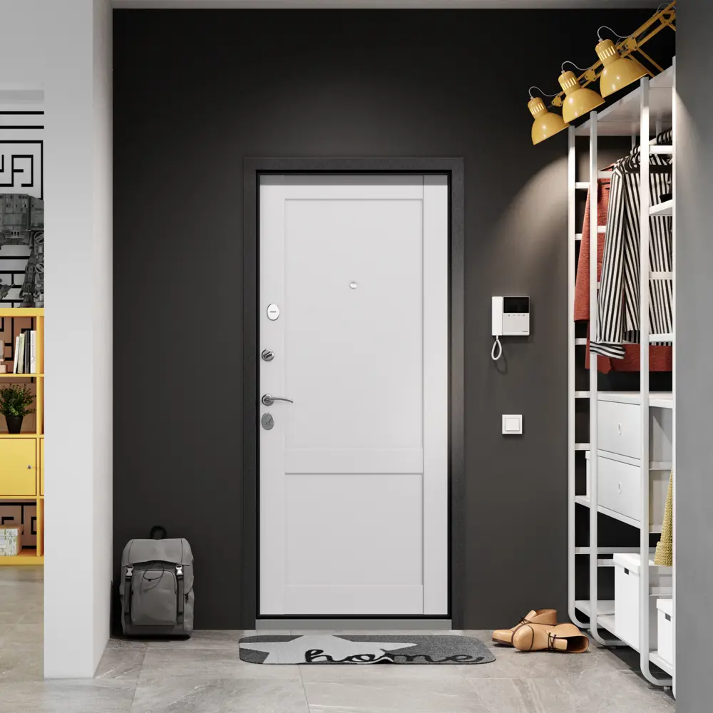 Фото 3 Входная дверь Torex Flat-L левый 205x95см цвет Stipple Weiss Фото 3 Входная дверь Torex Flat-L левый 205x95см цвет Stipple Weiss