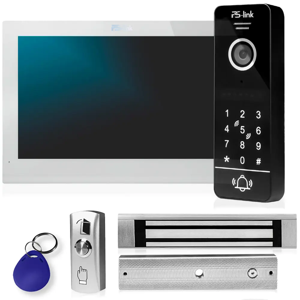 Фото Комплект Wi Fi видеодомофона Ps-link KIT-1327WB-18 10" цвет серебристый