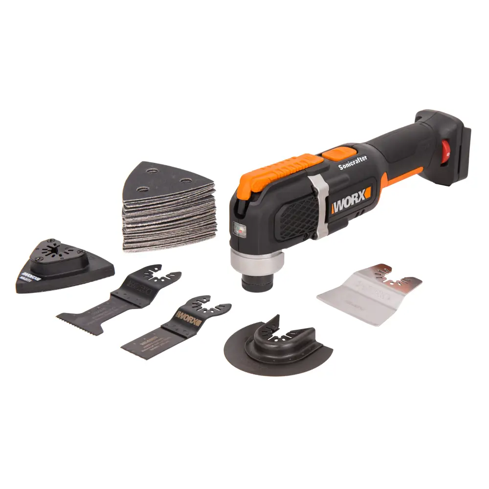 Фото Реноватор аккумуляторный WORX Sonicrafter WX696.9, 20В, без АКБ и ЗУ, коробка Фото Реноватор аккумуляторный WORX Sonicrafter WX696.9, 20В, без АКБ и ЗУ, коробка