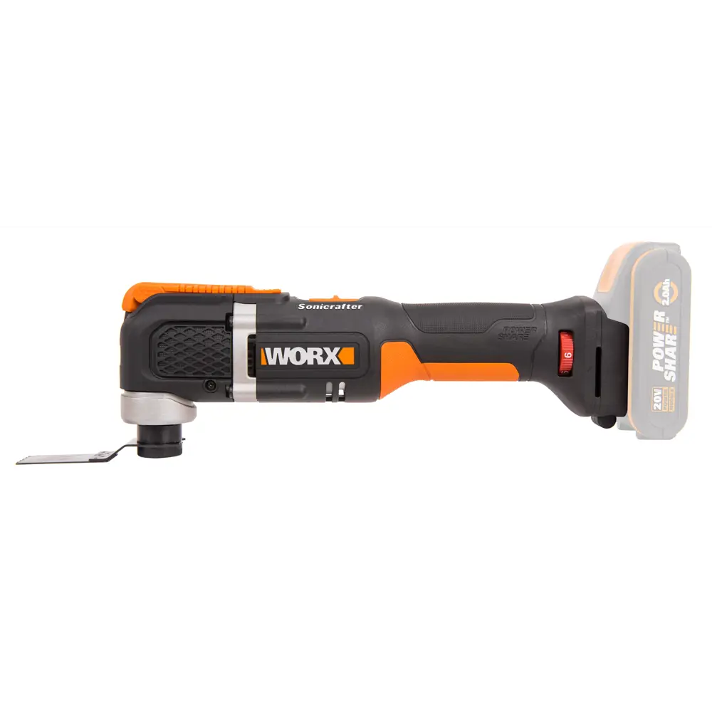 Фото 7 Реноватор аккумуляторный WORX Sonicrafter WX696.9, 20В, без АКБ и ЗУ, коробка Фото 7 Реноватор аккумуляторный WORX Sonicrafter WX696.9, 20В, без АКБ и ЗУ, коробка
