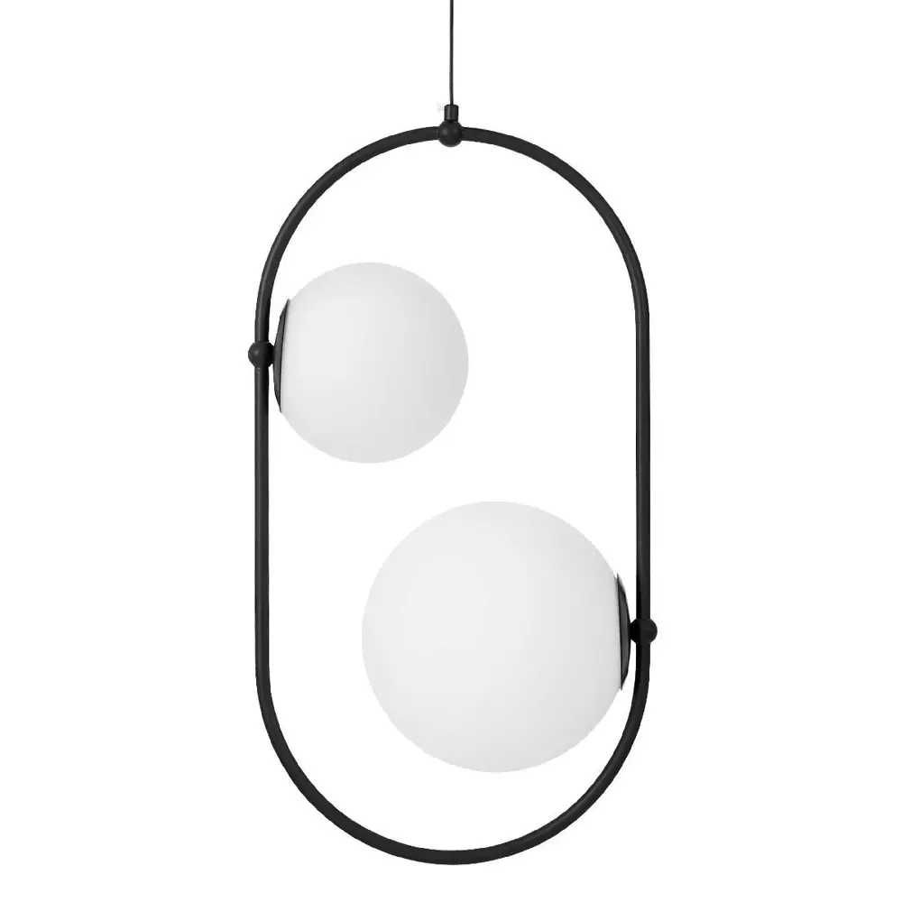 Фото Светильник подвесной Lumina Deco Panari Ldp 1210-2 bk 2 лампы 6 м² цвет белый Фото Светильник подвесной Lumina Deco Panari Ldp 1210-2 bk 2 лампы 6 м² цвет белый