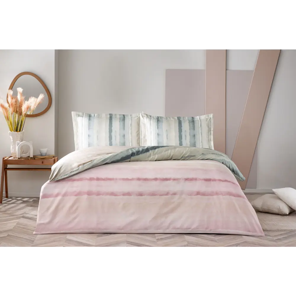 Фото Комплект постельного белья Tac Saten сатин евро наволочки 50 x 70- 2 шт цвет розовый Фото Комплект постельного белья Tac Saten сатин евро наволочки 50 x 70- 2 шт цвет розовый