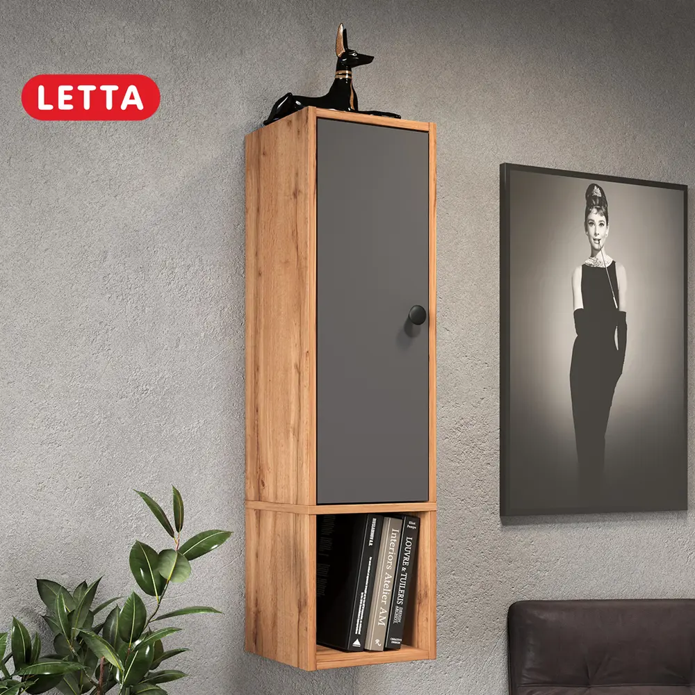 Фото Шкаф распашной Letta 27.8x102.9x27.7 см ЛДСП цвет дуб вотан L3567 Фото Шкаф распашной Letta 27.8x102.9x27.7 см ЛДСП цвет дуб вотан L3567