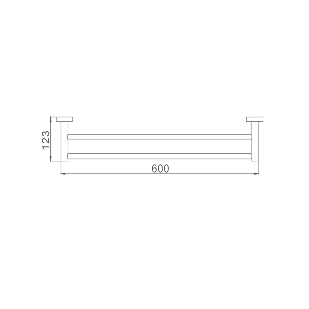 Фото 2 Полотенцедержатель Haiba HB1909 60см цвет серебристый Фото 2 Полотенцедержатель Haiba HB1909 60см цвет серебристый