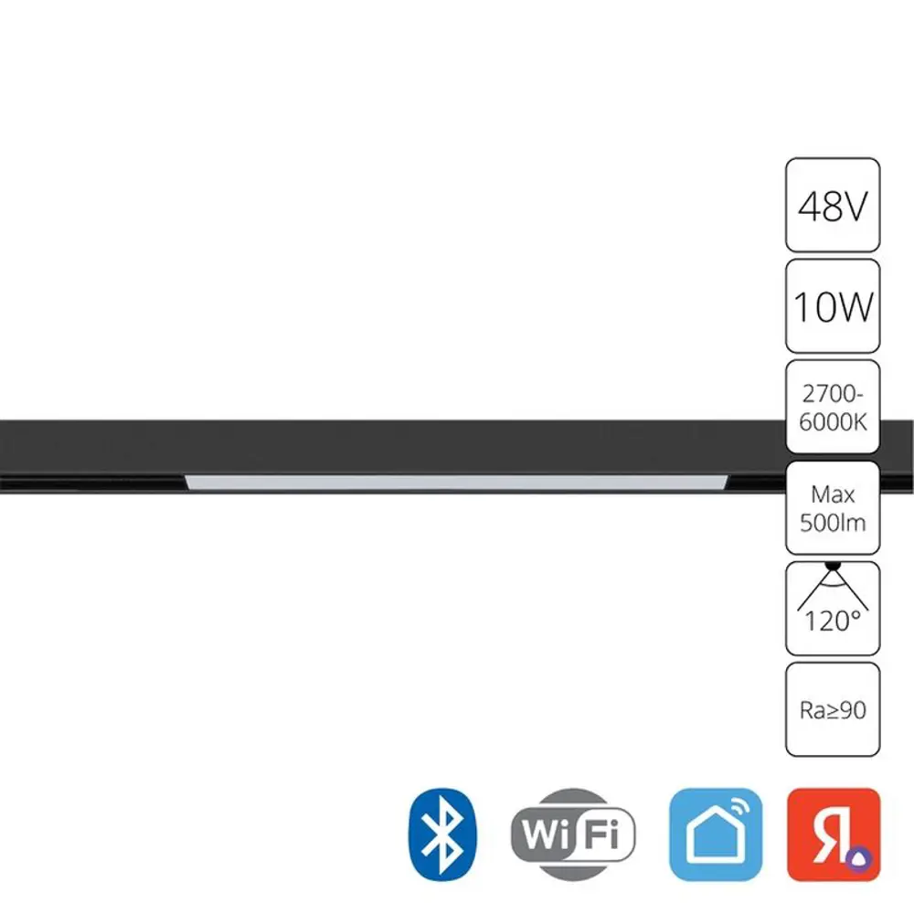 Фото Трековый светильник линейный светодиодный Arte lamp Ar_a4692pl-1bk 10 Вт магнитный регулируемый белый свет цвет черный Фото Трековый светильник линейный светодиодный Arte lamp Ar_a4692pl-1bk 10 Вт магнитный регулируемый белый свет цвет черный