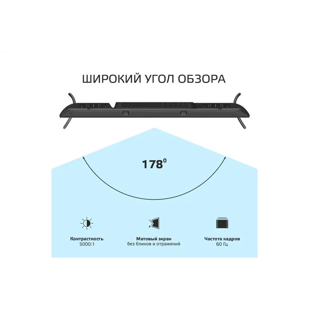 Фото 6 Телевизор Olto 50ST20U 50" 126 см цвет черный Фото 6 Телевизор Olto 50ST20U 50" 126 см цвет черный