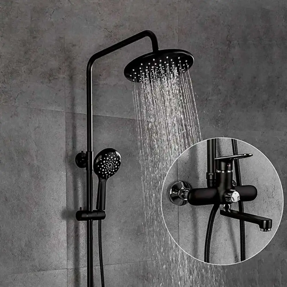 Фото 2 Душевая система Frap F2449-6 3 режима цвет черный