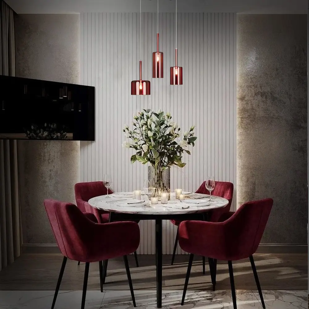 Фото 4 Светильник подвесной Loft It Spillray 10232-c red 1 лампа 1.43 м² цвет хром красный Фото 4 Светильник подвесной Loft It Spillray 10232-c red 1 лампа 1.43 м² цвет хром красный