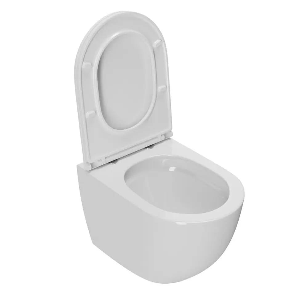 Фото 10 Комплект BAUEDGE NEO45700-GR-4455SQ-Q00011 6 в 1: инсталляция 45, унитаз, со смывом торнадо Grossman Hurricane 3, сиденье, кнопка из стекла Dream