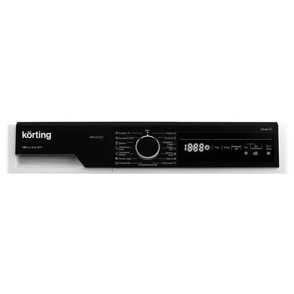 Фото 3 Стиральная машина Korting Kwm 42ls1267 59.7x84.5x41.6 см 6 кг цвет белый Фото 3 Стиральная машина Korting Kwm 42ls1267 59.7x84.5x41.6 см 6 кг цвет белый