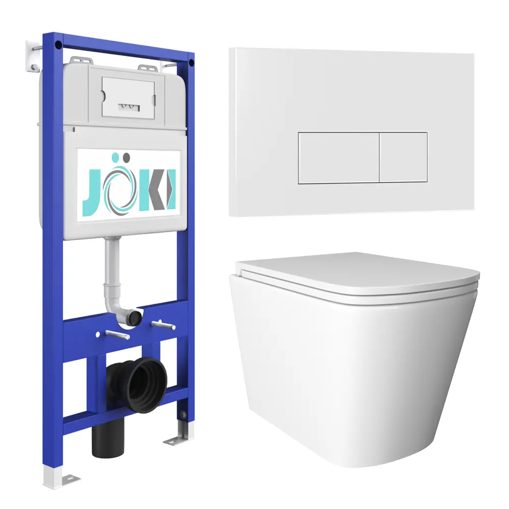 Фото Комплект инсталляция с унитазом Joki JKS302011018WM цвет белый Фото Комплект инсталляция с унитазом Joki JKS302011018WM цвет белый