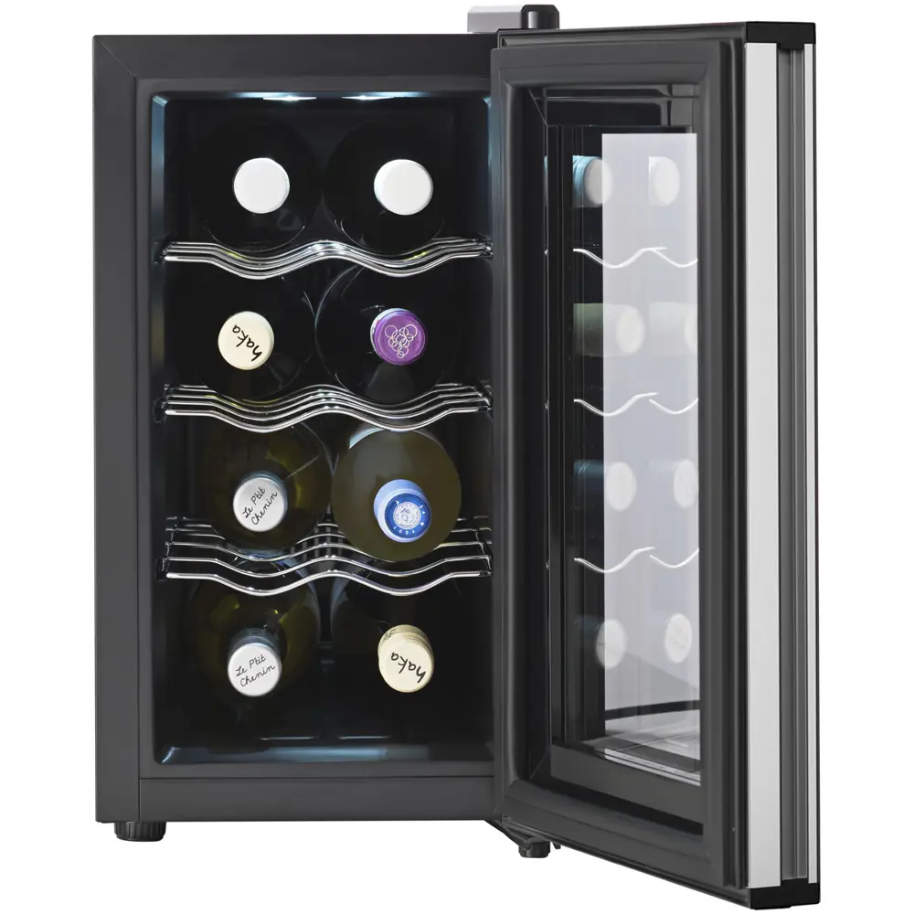Фото 4 Винный шкаф Tesler WCV-080 25.20x45x50 см емкость 8 бутылок металл/стекло цвет черный/серебряный Фото 4 Винный шкаф Tesler WCV-080 25.20x45x50 см емкость 8 бутылок металл/стекло цвет черный/серебряный