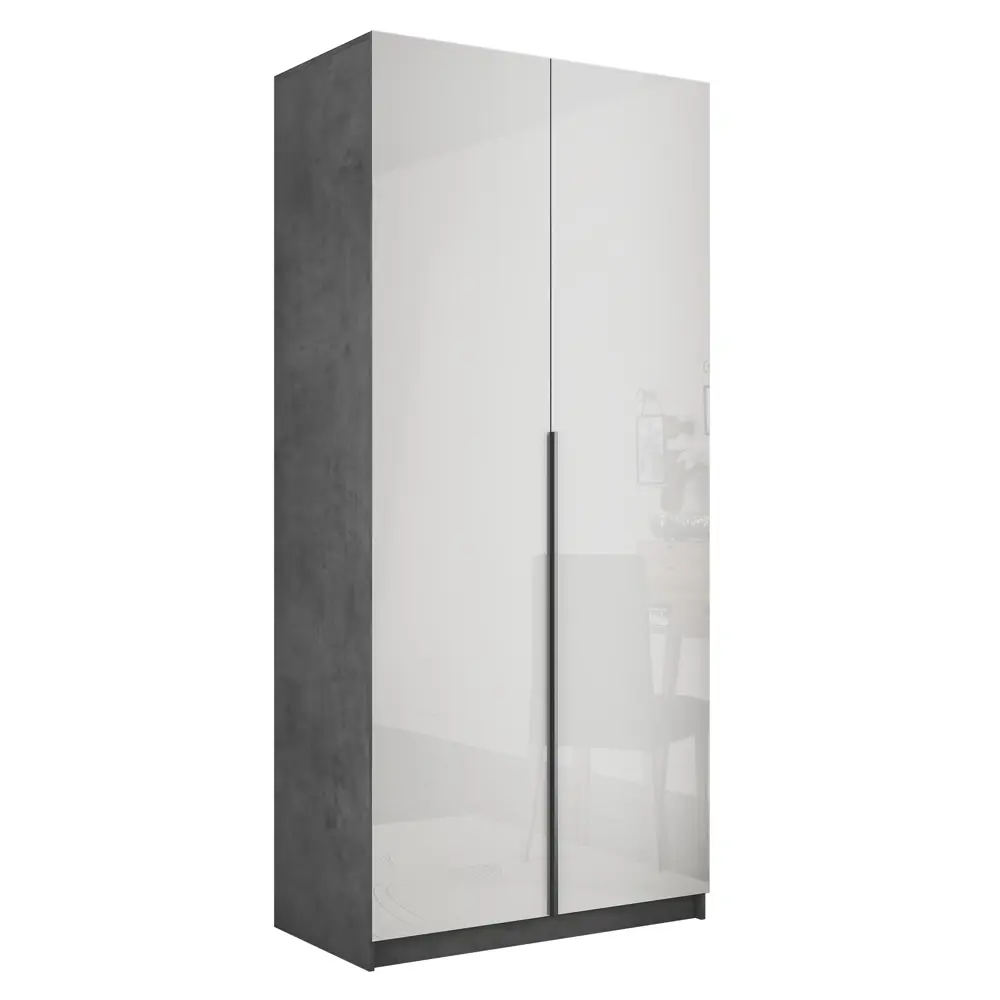 Фото 2 Шкаф распашной Мебельная компания е1 LCKSb_1000_BT 101x220x52.5 см бетон ЛДСП Фото 2 Шкаф распашной Мебельная компания е1 LCKSb_1000_BT 101x220x52.5 см бетон ЛДСП