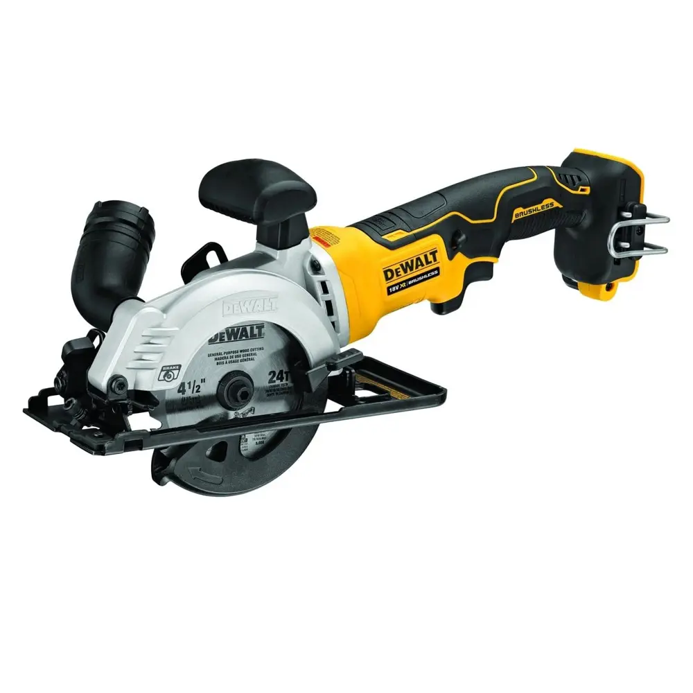Фото Пила циркулярная аккумуляторная бесщеточная Dewalt DCS571N-XJ, 18 В Li-Ion 115 мм, без АКБ и ЗУ Фото Пила циркулярная аккумуляторная бесщеточная Dewalt DCS571N-XJ, 18 В Li-Ion 115 мм, без АКБ и ЗУ