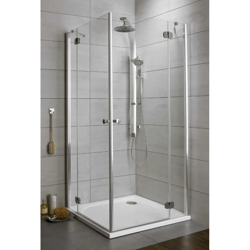 Фото Душевой уголок Radaway Torrenta KDD 32262-01-01N квадрат 80x80см хромированный профиль эффект стекла прозрачное закаленное стекло Фото Душевой уголок Radaway Torrenta KDD 32262-01-01N квадрат 80x80см хромированный профиль эффект стекла прозрачное закаленное стекло