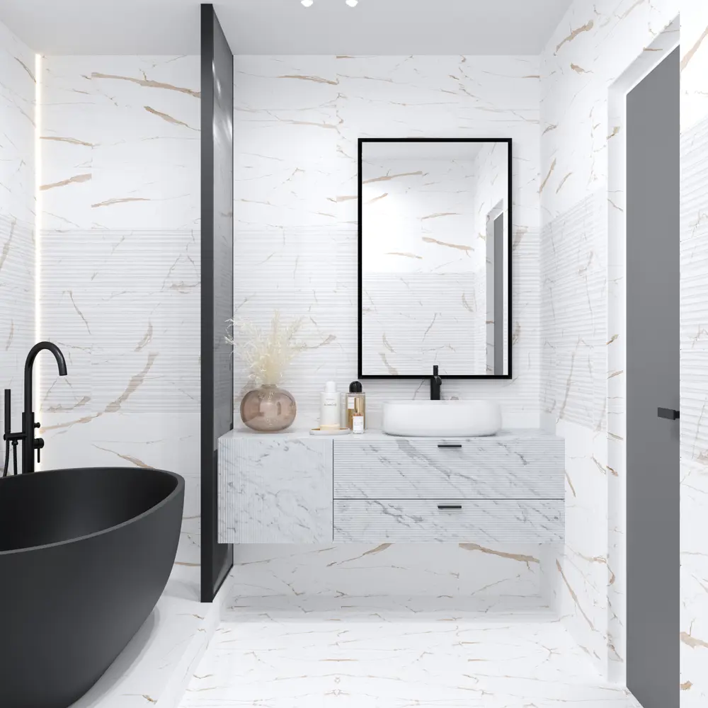 Фото 3 Керамическая плитка Eurotile Statuario 4810839058716 30x60см цвет белый Фото 3 Керамическая плитка Eurotile Statuario 4810839058716 30x60см цвет белый
